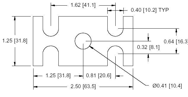 DSCP014 Series Spacer Drawing