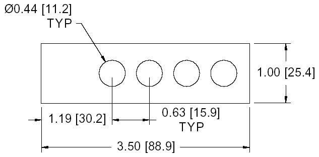 DSCP025 Series Spacer Drawing
