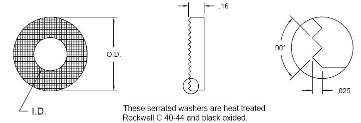 Serrated Washer Drawing